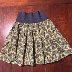 EnChanté Women's Skirt Paisley Print High Waist Retro Size‎ L